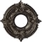 Ekena Millwork Attica PVC Medallion (Canopies up to 4 1/8"), 10"OD x 3 1/2"ID x 3/4"P, Metallic Rustic Mist CMP10ATERU - alternate 1